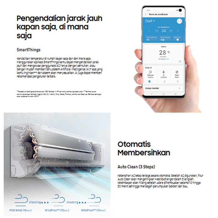 Samsung AC Split WindFree Lite 1 PK - AR10CYFAAWKNSE